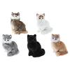 Realistic Animal Statue Faux Fur Cat Plush Model Cute Simulation Animal Toy for Home Decoration and Teaching Tool