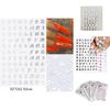 Fashionable 3d Nail Art Stickers With Latin Roman And English Alphabet Letter Designs
