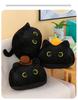 Entzückendes Schwarzes Katzen Plüsch Handwärmer Kissen - Niedliches Cartoon Kissen Spielzeug für Mädchen