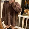 Casual Frauen V Neck Verdicken Warme Strick Pullover Herbst Winter Nerz Kaschmir Weiche Damen Lose Mohair Lange Pullover