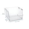 Clear Stackable Organizer Bin with Latches Durable Plastic Storage Container Closet Accessories Sweaters Toys and More