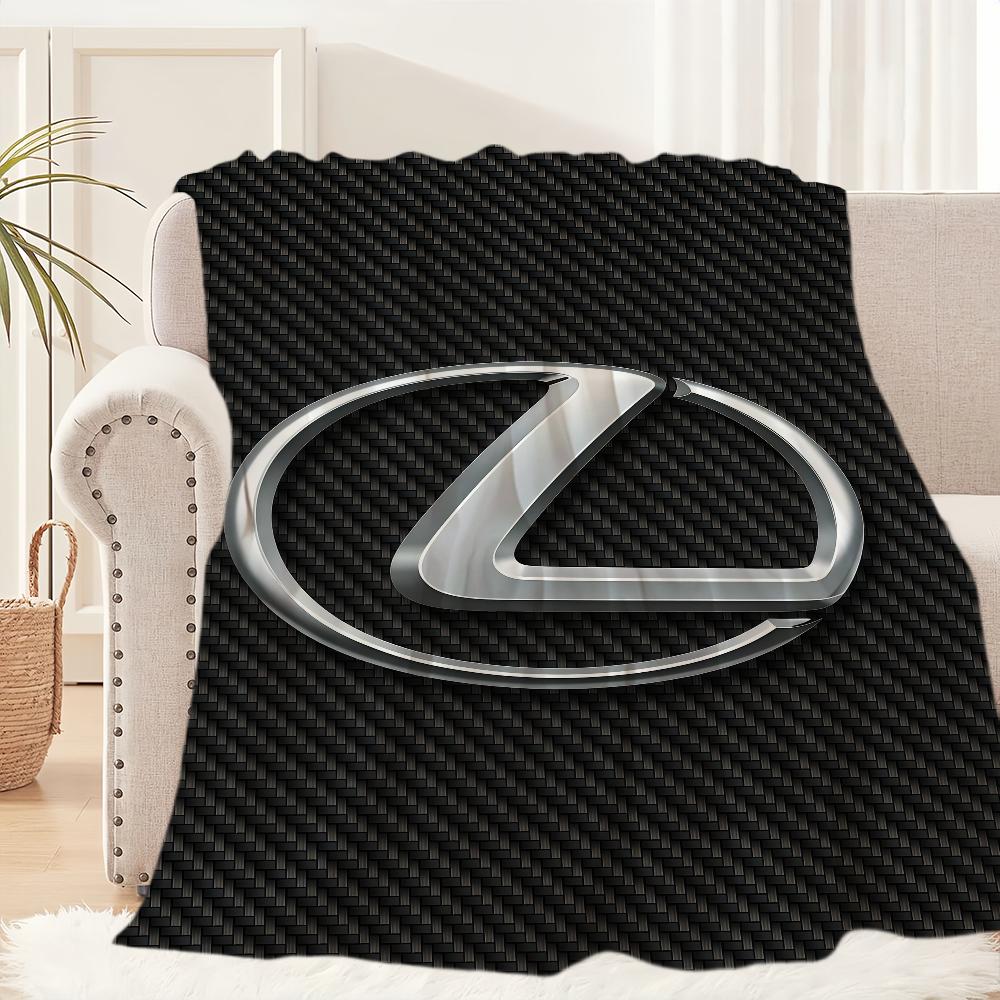 

L-Lexus-ES Крутой Логотип Автомобильное одеяло Плед для Дивана Софы Путешествий Дома Пикника Фланелевое одеяло подарок на день рождения Теплое Удобное 30x40in