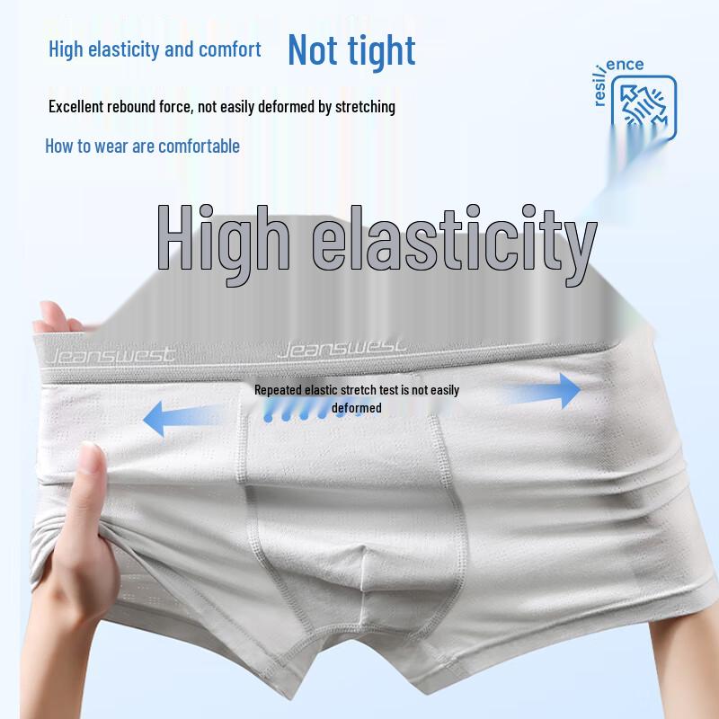 JEANSWEST Atmungsaktive Boxershorts für Teenager-Jungen, 5er-Pack