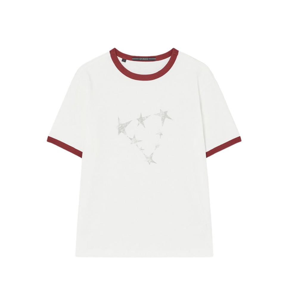 

Хёнджин Stray Kids носил унисекс футболку с коротким рукавом GUESS Star Ringer Корея GUESS STAR RINGER IVORY L