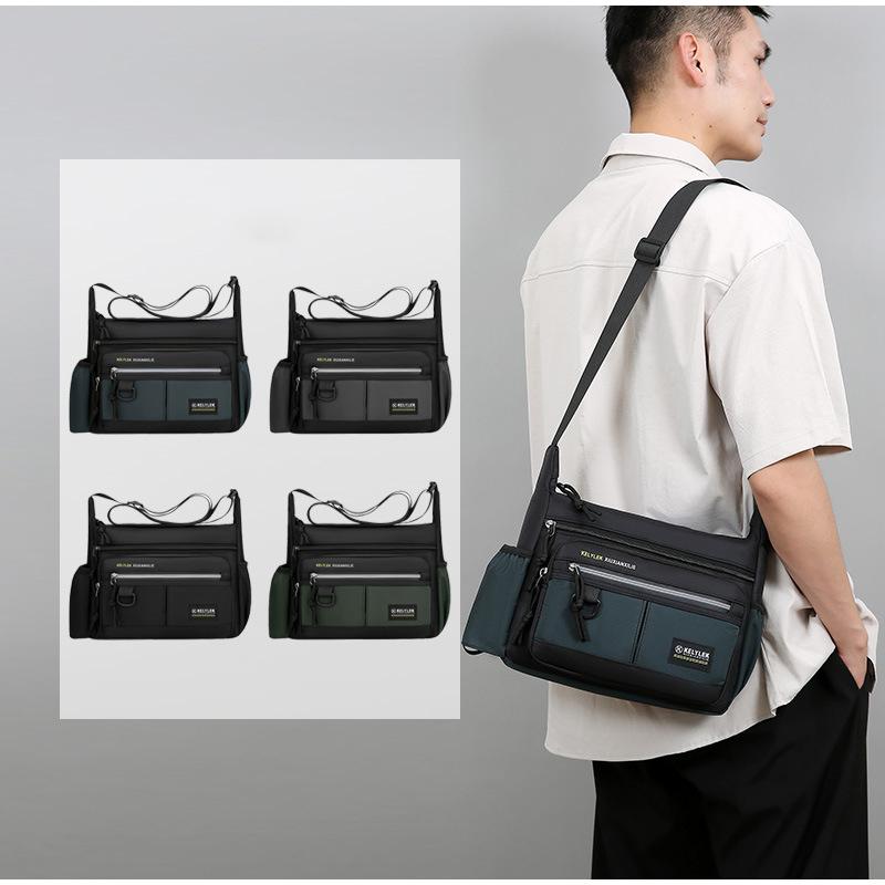 Large Capacity Design Oxford Cloth Shoulder Bag Multifunctial Storage Messenger Bag Fashiable Commuter Business Men's Bag