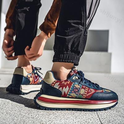 Mode 2025 Neu Frühling Herren Low Top Dicksohlige Lässige Sportschuhe Modetrend Bequeme Rutschfeste Schuhe Low Top Plateau-Sneaker