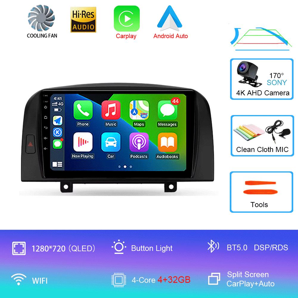 

Автомобильное радио Android 14 WIFI+4G Carplay для Hyundai SONATA NF 2004 2005 2006 2007 2008 Мультимедийный проигрыватель GPS-навигация DSP 2din BT