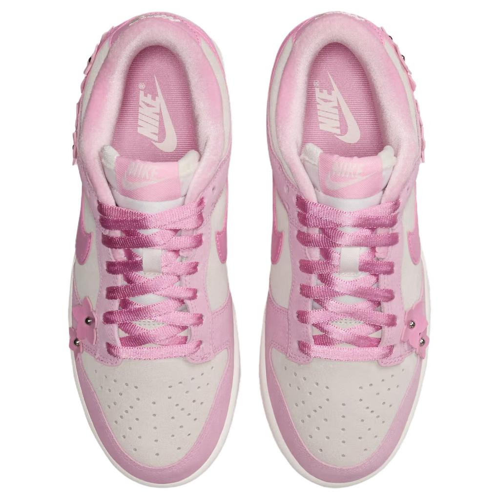 Nike Dunk Low Femme Pink Flower Women Sneakers Pink-Foam Pink-Rise-Sail-Metallic-Silver IV4726-600