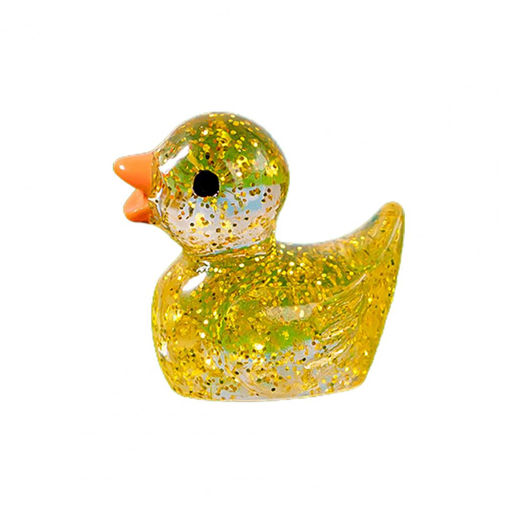 Ornamento Paperella Carino Resina Mini Glitter Trasparente Artigianato Colorato Figura Paperella Adorabile Paperella Micro Paesaggio Decorazione Decorazione Scrivania