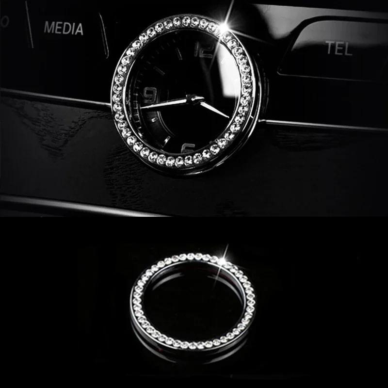 For Mercedes-Benz C E S Class W205 W213 W222 Crystal Style Car Center Front Clock Ring Cover Trim Car Interior Accessories RSTUV1