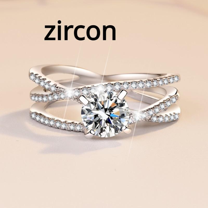 D farge 1 karat moissanite ring for kvinner S925 sterling sølv gullbelagt pt950 karat ring forlovelsesring giftering gave til kjæresten