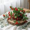 Realistic Artificial Raspberry Branch Plastic Long Branches Simulation Flower Decorative Fake Berry Branches Wedding Photography