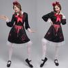 Adult Bloody Zombie Ghost for Doll Dress Bow Headpiece Set Cosplay Costume Women Halloween Role Pretend for Play Party O