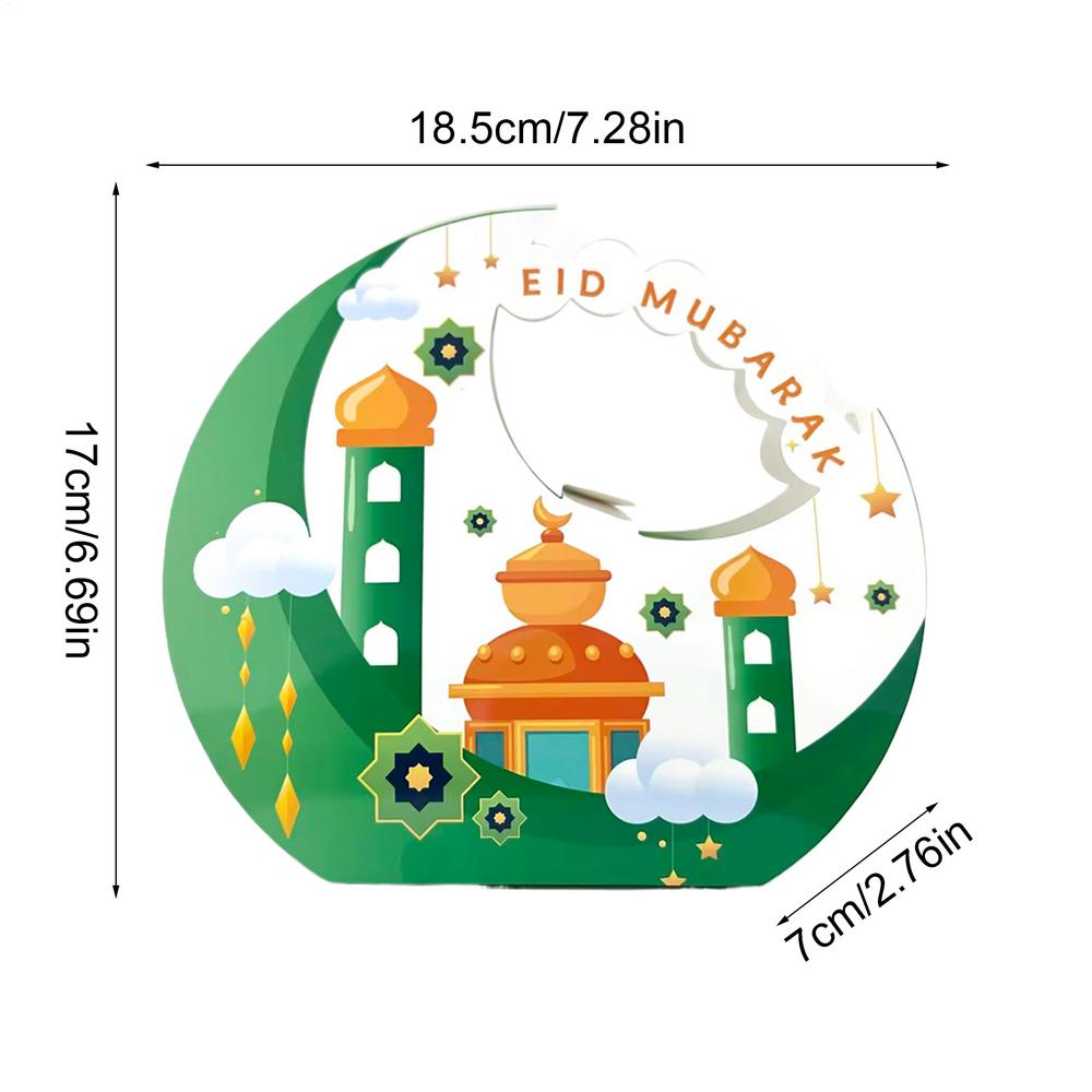 

Ид Мубарак Мечеть Луна Конфеты Коробки для печенья Рамадан Карим Портативная Подарочная Коробка Коробки для подарков на Ид Вечеринку Упаковки Ид аль-Фитр 1pc зелёный