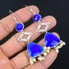 Daughters Day Sale Natural Blue Sapphire Dangle Earrings Jewelry Sterling Silver