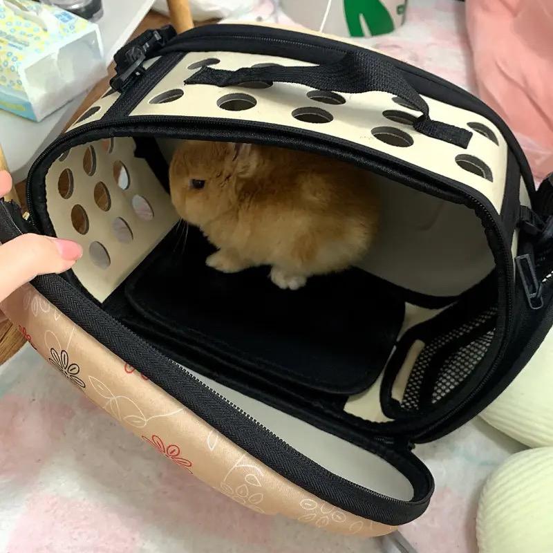 Breathable Rabbit Bird Chinchillas Carrier for Small Animals Travel Pet Single Shoulder Bags Puppy Cat Dog Hedgehog Carrying Bag