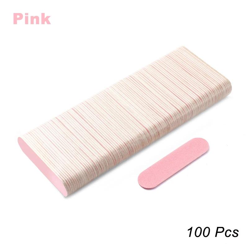 10 to 1000 pcs Disposable Mini Nail Files - Double Sided Emery Boards for Manicure and Pedicure - 180/240 Grit розовый