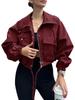 2025 Women's Autumn Solid Color Short Zipper Trench Coat