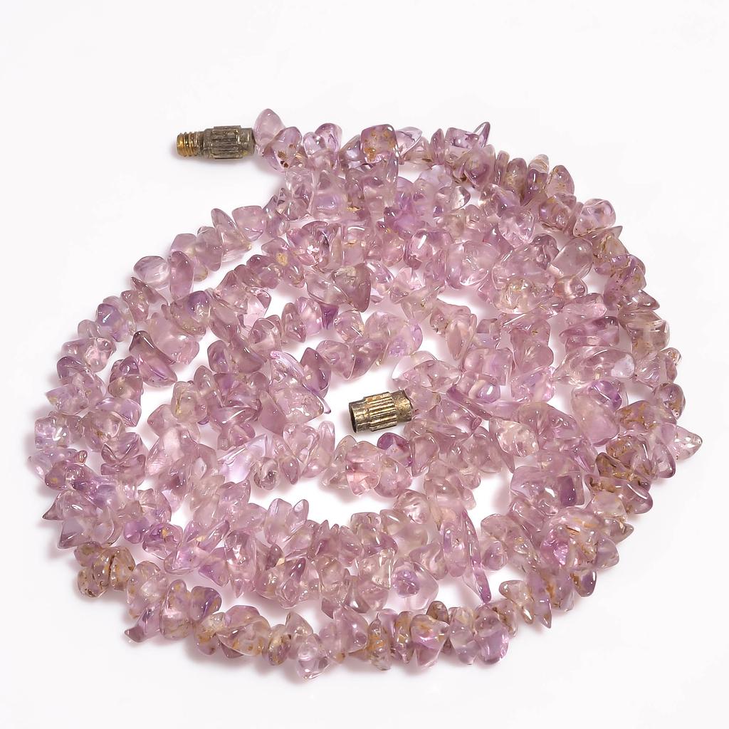 Natural Amethyst Gemstone Uncut Smooth Beads Necklace 5-7 Mm 23" UB-8374 UB-8374