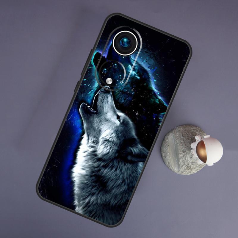 Sternentier Wolf für Huawei Honor Magic 5 Lite 70 50 X8 X9 eine P20 P30 P40 P50 P60 Pro P Smart Nova 9 5T Fall