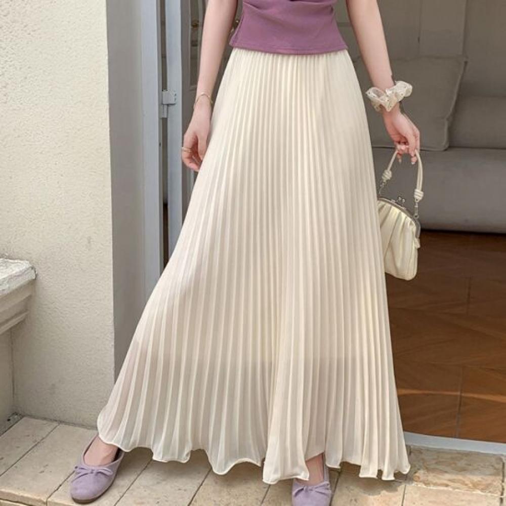 Navava Daily Fresh Pleated Banding Long Skirt Ns499