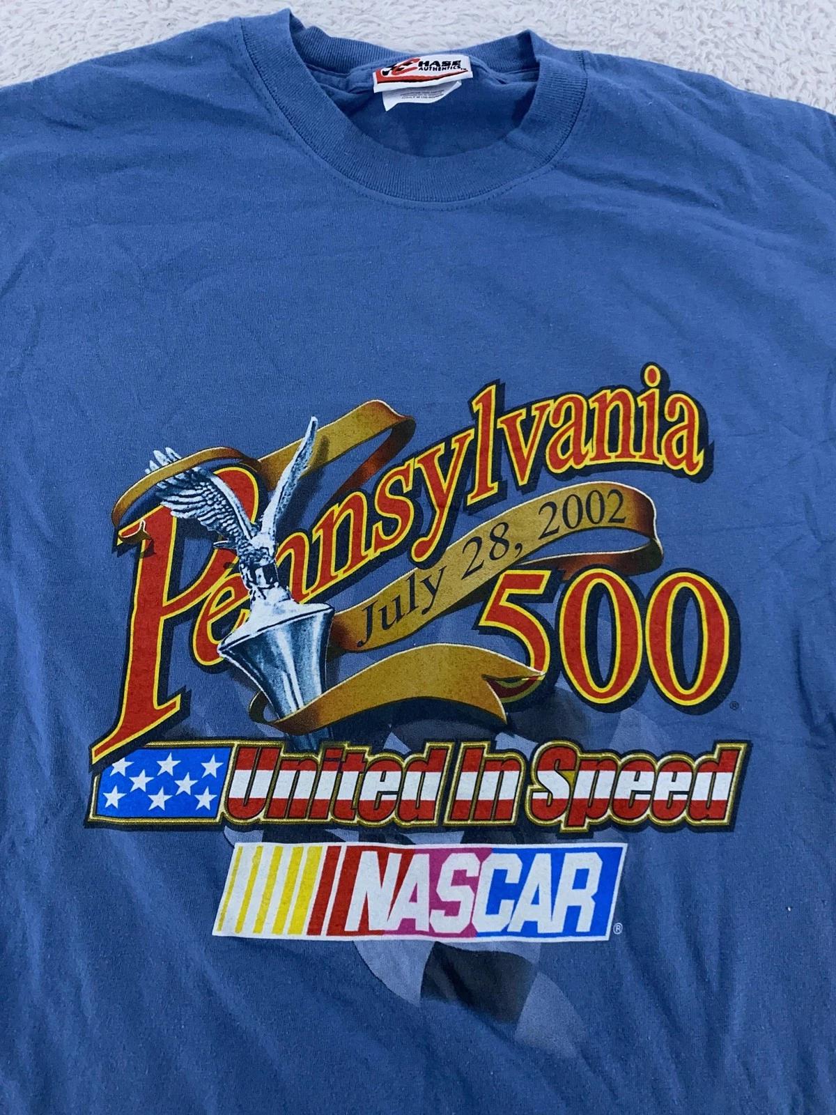 Vintage 2002 NASCAR Pennsylvania 500 Shirt Mens Medium Racing Pocono Raceway 3XL