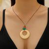 Elegant European-Style Geometric Pearl Pendant Necklace for Women