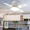 Dimmable E27 Socket Ceiling Fan with Lights Wireless Fans Lighting  Office Garage Restaurant