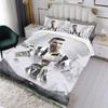 Exquisite Football Star Ronaldo 3D Print BoyBedding Set Duvet Cover Pillowcase Single Twin Size Gift for Student Adult 3pcs