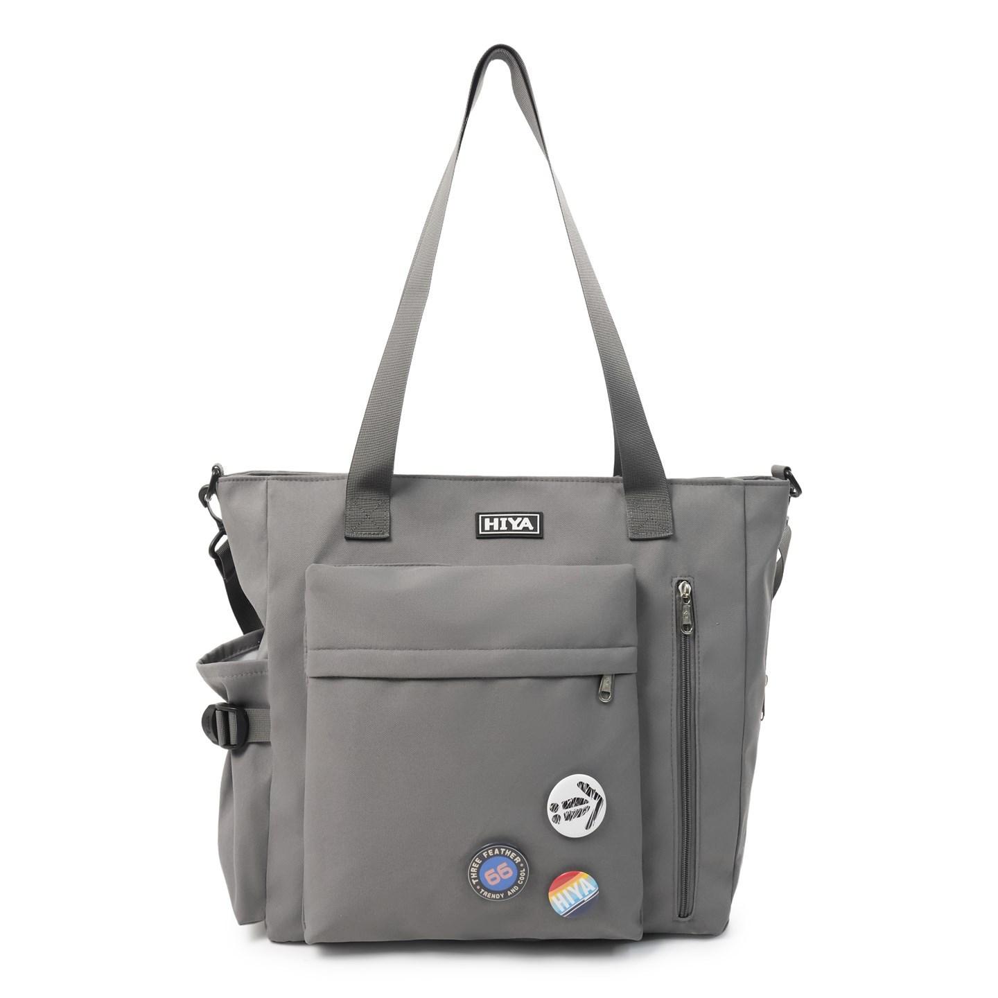 Large capacity handbag male junior high school student high school student tutoring carrying book handbag college student shoulder crossbody backpack серый
