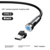 Magnetic 3-in-1 Rotating Type-C Charging and Data Cable with Elbow and Straight Bend