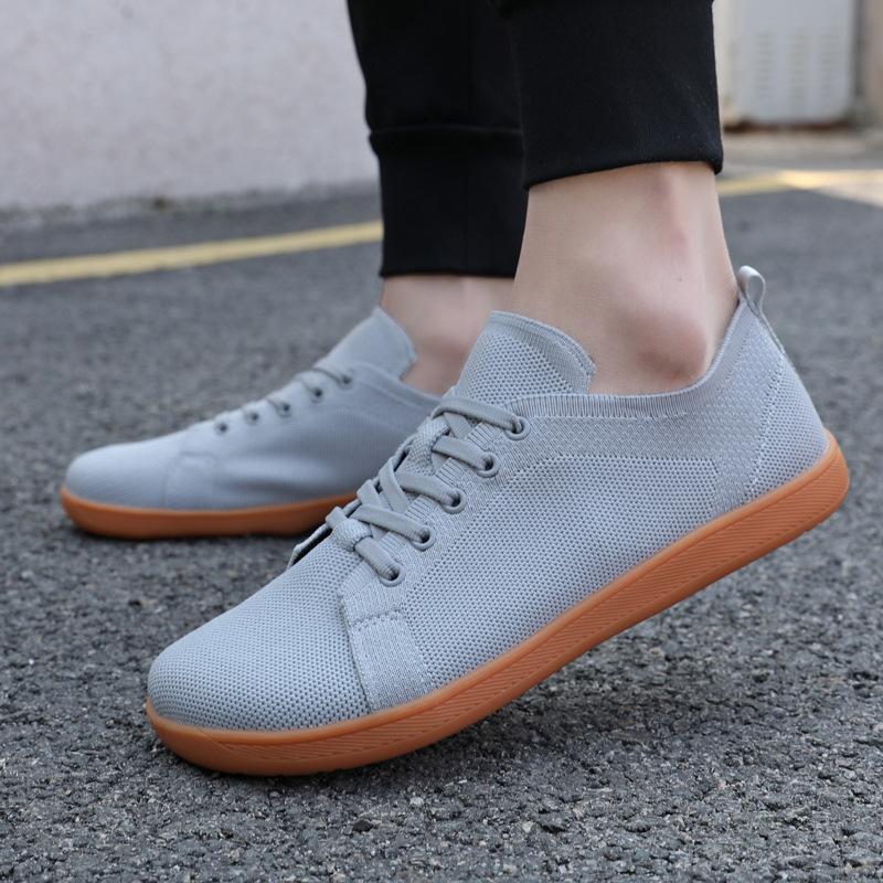 Wide Toe Shoes, Flying Woven Breathable Sports Shoes, Couple Shoes, Hiking Casual Loose Men's and Women's Shoes