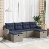 VidaXL Garden Lounge Set 6 Pcs with Grey Cushions Wicker 3325627