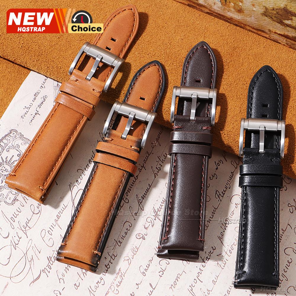 Matte Bottom Soft Watchband 22mm 24mm Women Men Waterproof Wristband Smartwatch Leather Bracelet for Seiko Watch Band for Rolex