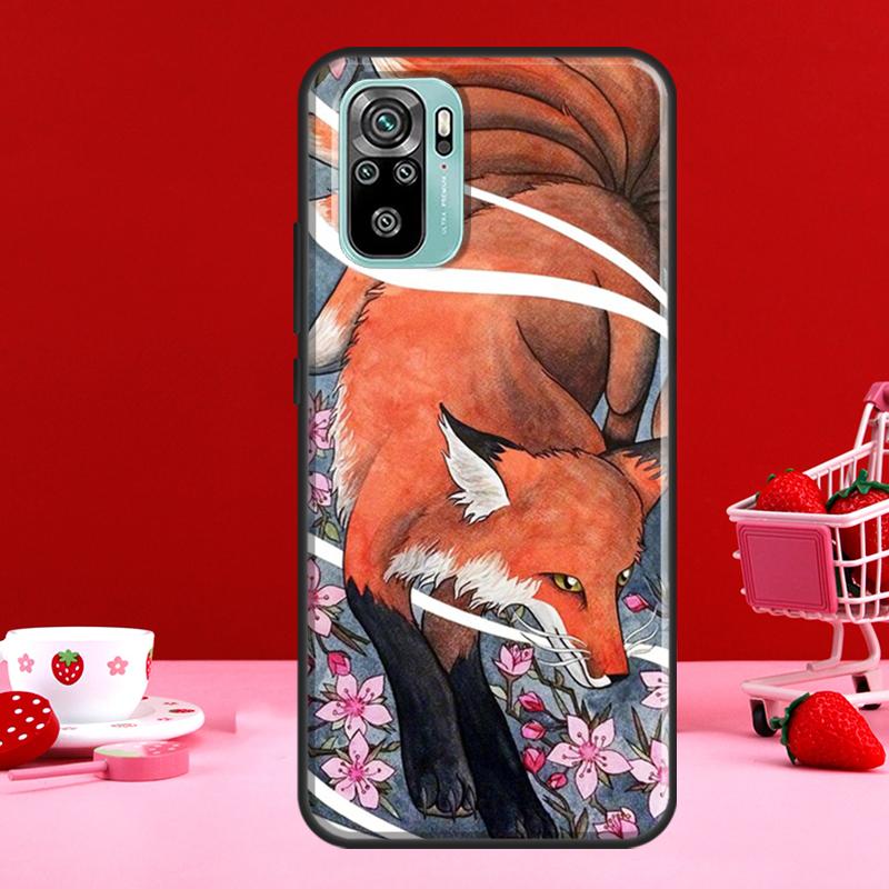 Fuchs im japanischen Stil für Redmi Note 10 Pro Hülle für Redmi Note 11 Pro Note 8 9 Pro 9S 10S 11S 9C 9A 9T Hülle