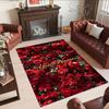 Rose Customized Name Floor Rug Office Rug Design for Dining Room Decorate Room Balcony Foyer Anti-slip Rug Decorate Offices