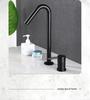 Widespread Bathroom Sink Mixer Single Lever Hot and Cold Basin Faucet Brass Black chrome finished Lavatory Tasp Brush Gold