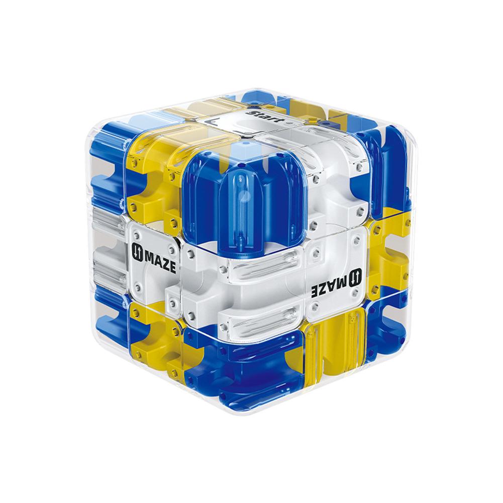 

Ball Maze Cube 3D Puzzle Brain Teaser Logic Game Stress Relief Fidget Toy Educational Kids Adult Family Game Intelligence Toy синій