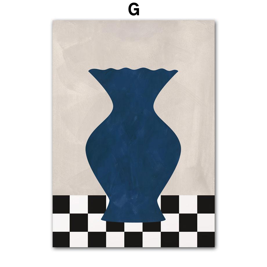 Abstract Figure Lines Stripe Girl Vase Wall Art Canvas Painting Posters And Prints Hotel Bar Pictures For Living Room Home Decor