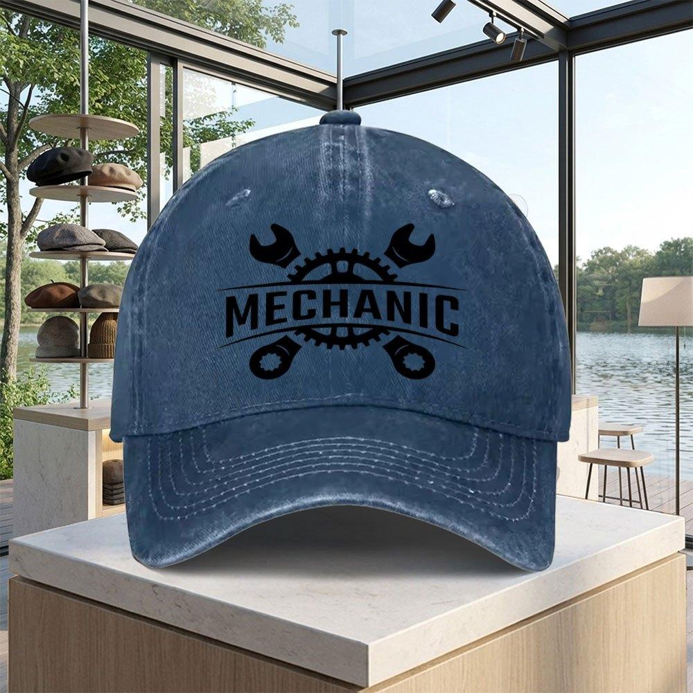 Unisex MECHANIC Baseball Cap Running Hat Sun Hat Suitable for Golf Driving Fishing Outdoor Sports