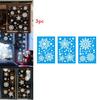 Weihnachts-Schneeflocken Statisch Haftende Fensteraufkleber PVC Für Feiertagsdekoration Set von Drei