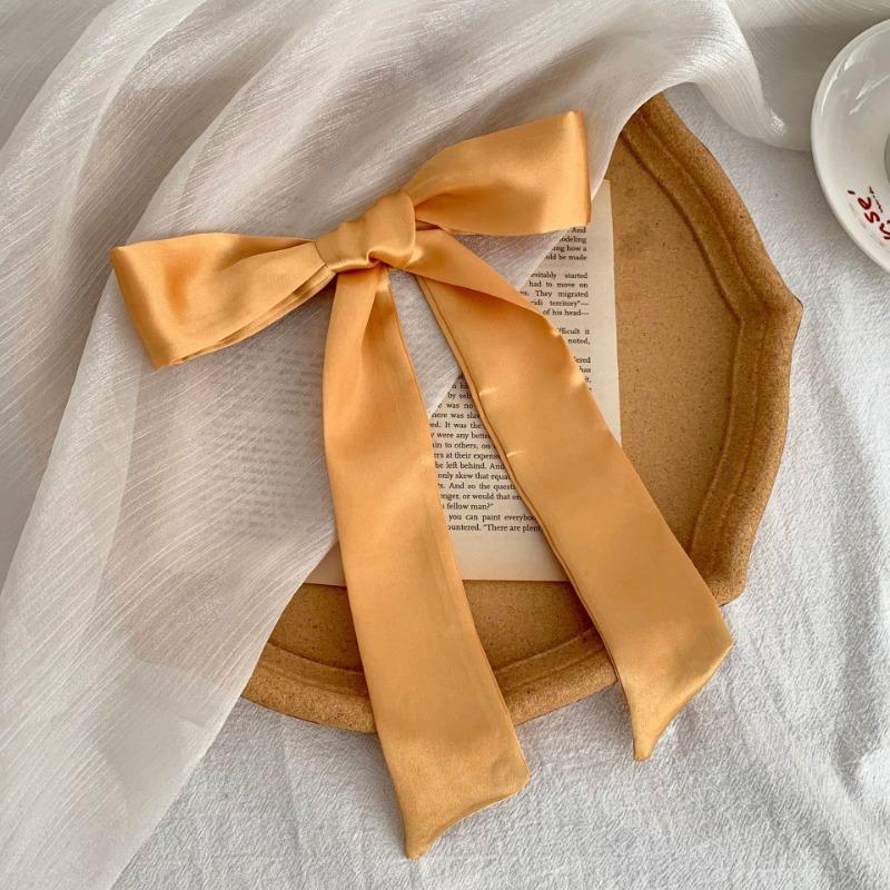 Imitation silk scarf, long strip, high-end feeling, multi-purpose neck protector, small scarf, tied bag, streamer, headscarf, headband, waist belt.