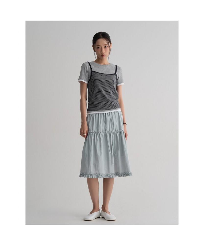 8seconds Striped Layered Jersey Top Navy