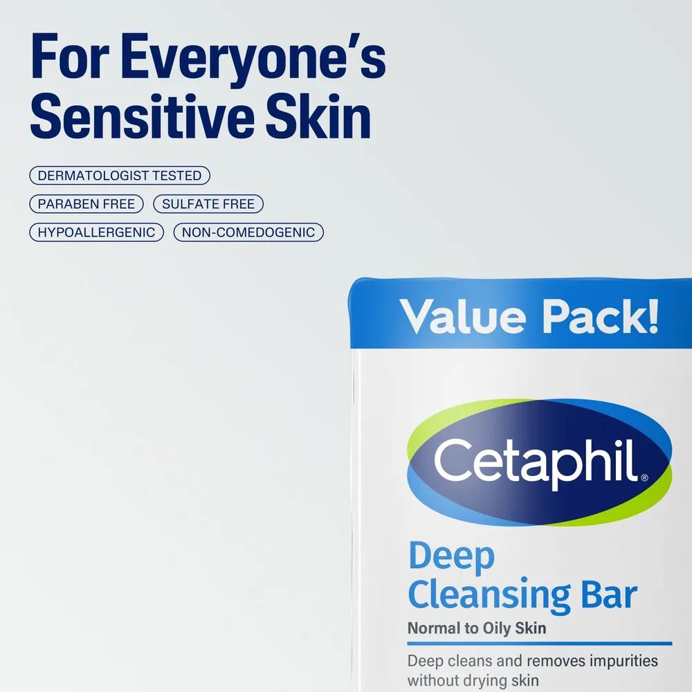 Cetaphil Deep Cleansing Bar Pack 382.7g (3 Packs)