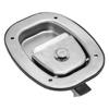 Oval Plane Baffle Door Lock Latch 304 Stainless Steel for Car RVs Trailers Ships Toolbox