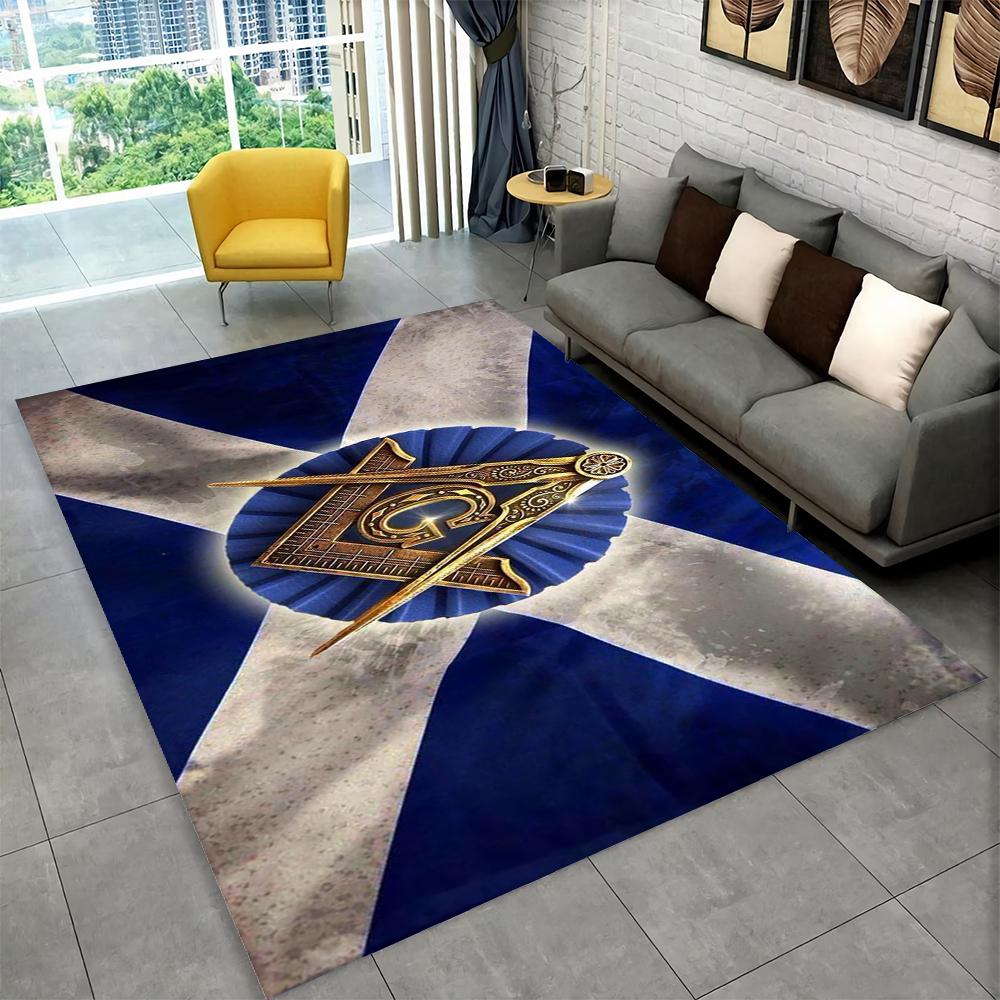 Alfombra de área de anillo Illuminati masónico masón 3D, alfombra de ojo que todo lo ve para decoración de felpudo de sala de estar y dormitorio, alfombra antideslizante