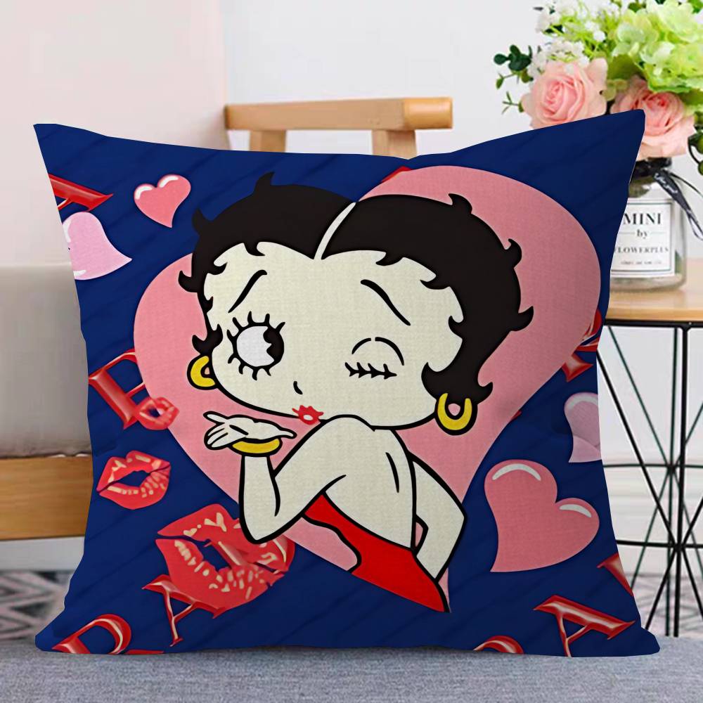 B-Betty Girl B-Boop Lucky Dragon Pillow Cover Sofa Cushion Cover Home Room Decoration Children Gift
