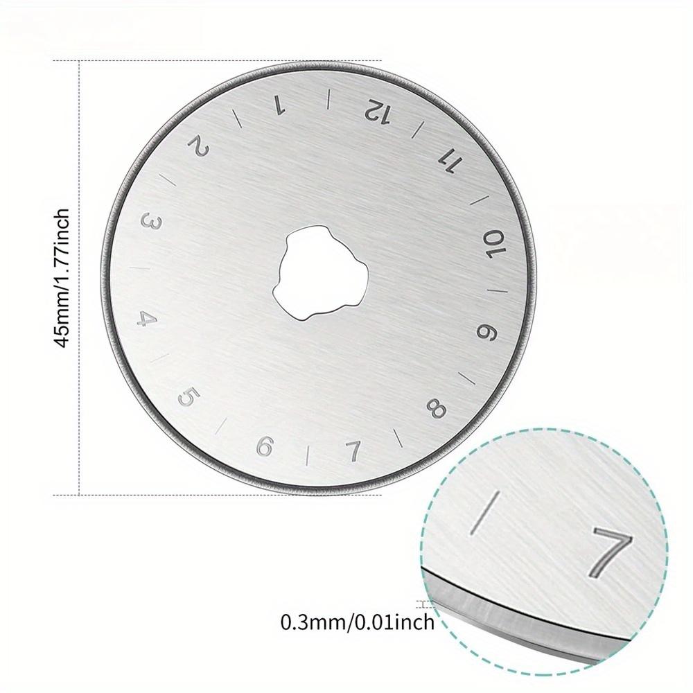5PCS 45mm Rotary Cutter Blade SK5 Round Quilting Blades Rotary Replacement Cutting Blade for Quilting Fabric Sewing Craft