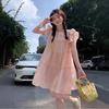 Women's Sweet and Gentle Flying Sleeve Dress Summer Small Loose Slimming Short Dress