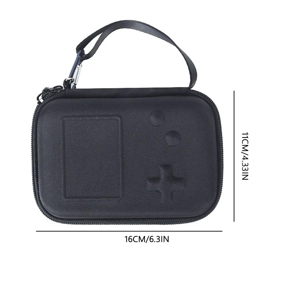 Hard Carrying Case Shockproof Travel Storage Bag with Fixing Straps&Mesh Pocket for RG35XX Plus Handheld Game Console